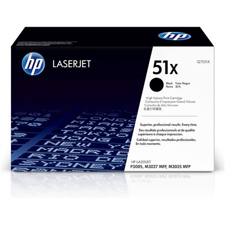 Toner HP LaserJet 51X Negro 13000 páginas (Q7551X)