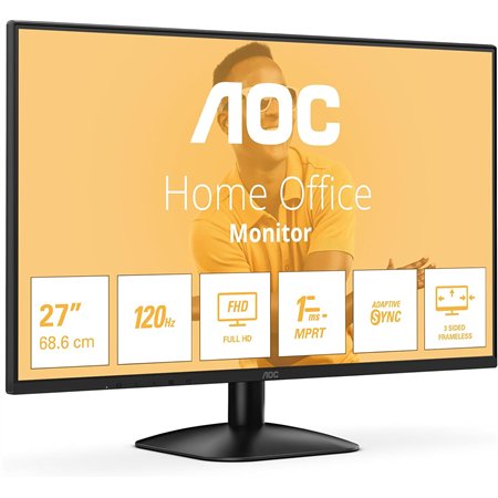 MONITOR AOC 27 IPS 120HZ 1MS VGA HDMI BLACK ADAPTIVE SYNC