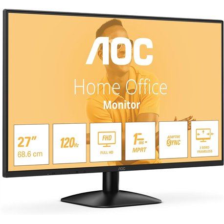 MONITOR AOC 27 IPS 120HZ 1MS VGA HDMI BLACK ADAPTIVE SYNC