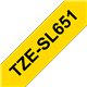 Cinta BROTHER 24mm 8m Negro sobre Amarillo (TZE-SL651)