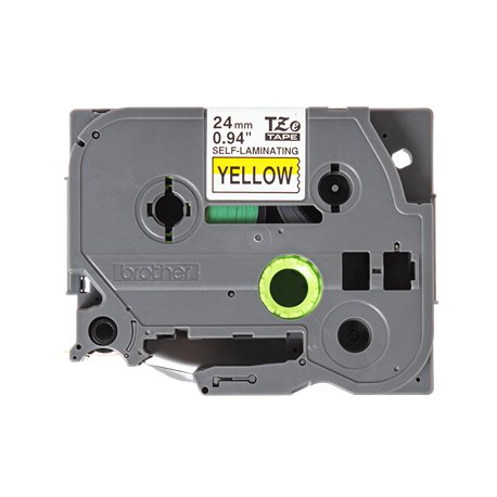 Cinta BROTHER 24mm 8m Negro sobre Amarillo (TZE-SL651)