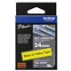 Cinta BROTHER 24mm 8m Negro sobre Amarillo (TZE-SL651)