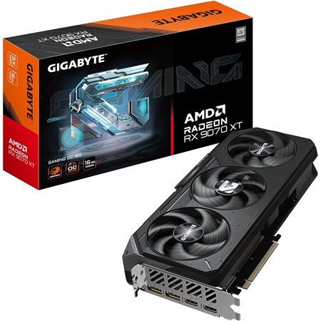 GIGABYTE Radeon RX 9070 XT GAMING OC 16G Tarjeta Gráfica - 16GB GDDR6, 256 bits, PCI-E 5.0, 3060 MHz Frecuencia Base, 2 x Displa