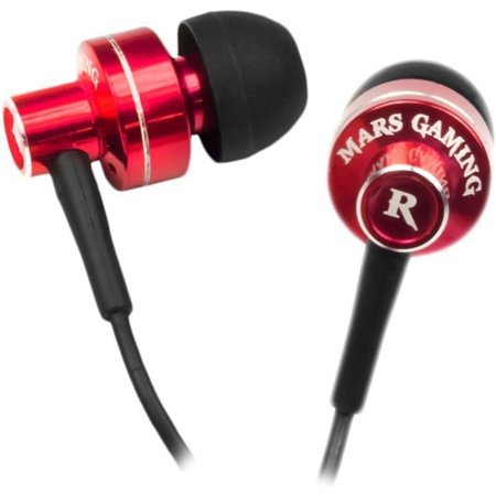 Auriculares Mars Gaming Intraurales Rojo/Negro (MIH1)