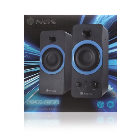 Altavoces NGS Gaming 2.0 20W 3.5mm USB Negro (GSX-200)