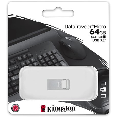 Pendrive Kingston Micro 64Gb USB-A 3.0 (DTMC3G2/64GB)