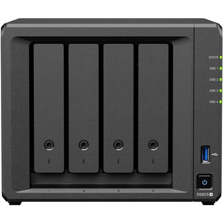 Caja NAS Synology V1500B 4Gb 2.5 GbE Negro (DS925+)