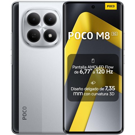 Smartphone XIAOMI Poco M8  6.77" 8Gb 256G 5G Plata