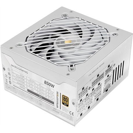 Fuente Mars Gaming ATX 850W 80+Gold Blanca (MPB850PSIW)