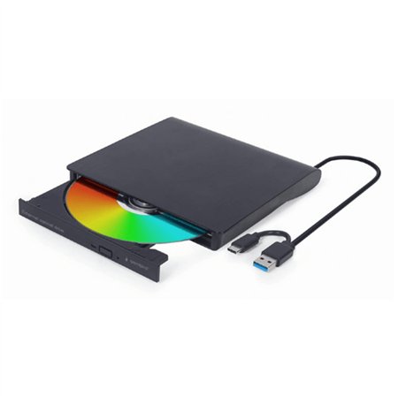 DVD Gembrid USB-C/USB-A DVD±RW Negro (DVD-USB-031)