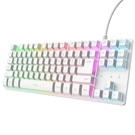 Teclado Trust GXT 833W Thado TKL USB-A Blanco (25896)