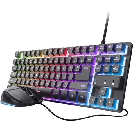 Teclado+Ratón Gaming Trust GXT 798 USB-A Negro (25638)