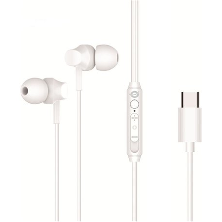 Auriculares CONCEPTRONIC USB-C 1.5m Blanco (BRENDAN03W)