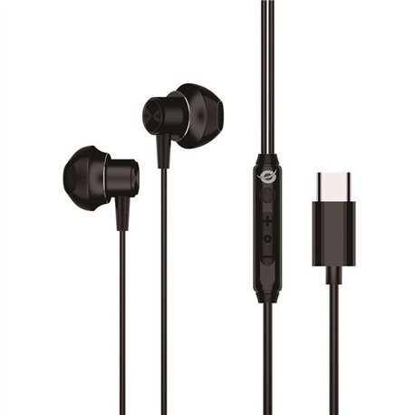 Auriculares CONCEPTRONIC USB-C Negros (BRENDAN04B)