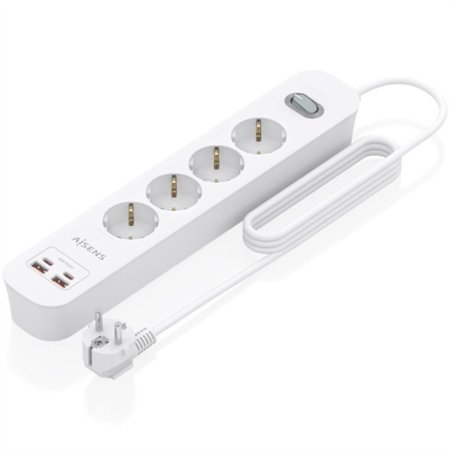 Regleta AISENS 4 Tomas 2xUSB-C 2xUSB-A (ASPS-2A2C12-W)