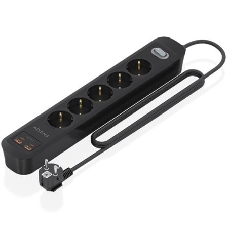Regleta AISENS 5 Tomas 2xUSB-C 2xUSB-A (ASPS-2A2C15-BK)