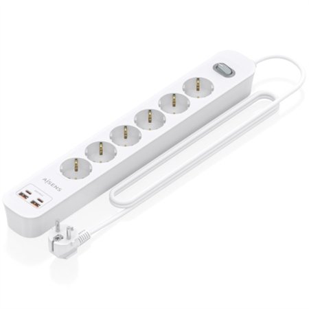 Regleta AISENS 6 Tomas 2xUSB-C 2xUSB-A (ASPS-2A2C16-W)