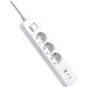 REGLETA XIAOMI POWER STRIP 3 SCHUKOS USB/USB-C PROTECCION 20W 1,4M WHITE