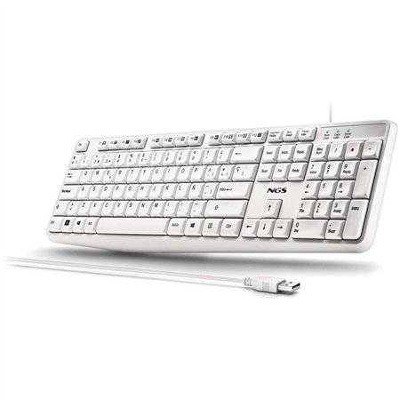 Teclado NGS QWERTY USB-A Blanco (HERITAGESPANISH)