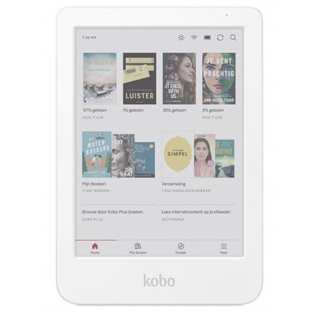 eBook Kobo Clara 6" 16Gb 512Mb Blanco (N367-KU-WH-K-CK)