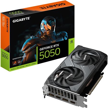 TARJETA DE VIDEO GIGABYTE NVIDIA RTX 5050 WINFORCE 8GB GDRR6 PCIE 5.0