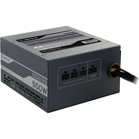 Fuente UNYKA Magno ATX 500W PFC 87% RGB Negra (521101)
