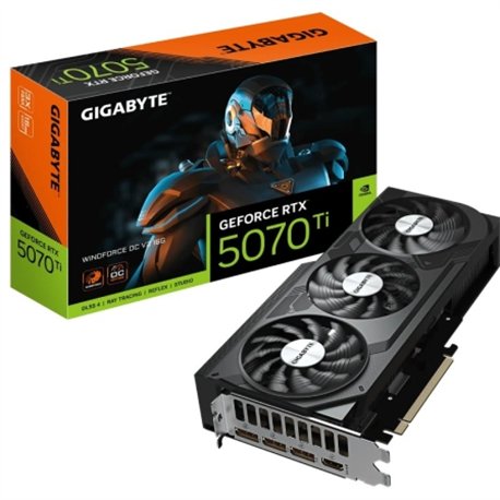 TARJETA DE VIDEO NVIDIA GIGABYTE RTX 5070 TI WINDFORCE OC 16GB GDDR7