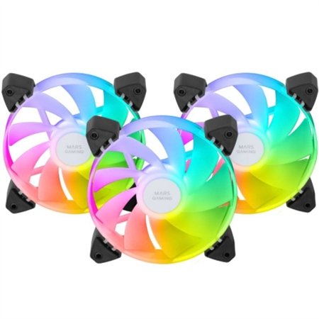 Ventilador Mars Gaming ARGB 3x120mm Negro (MF3AR)