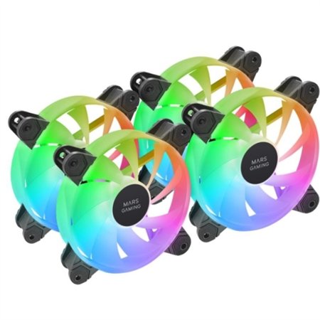Ventilador Mars Gaming 4x120mm ARGB Negro (MF4A)