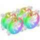 Ventilador Mars Gaming 4x120mm ARGB Blanco (MF4AW)