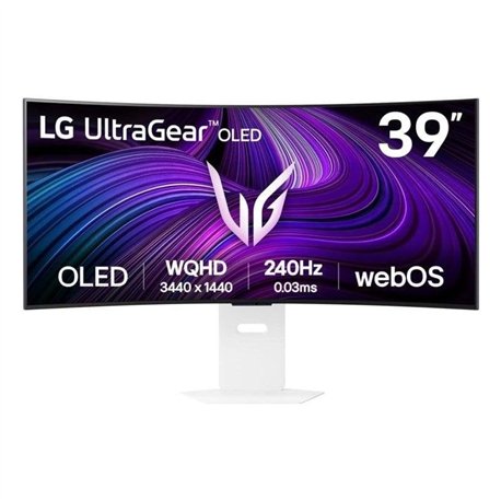 Monitor LG 39" OLED WQHD 240Hz Curvo Blanco(39GX90SA-W)