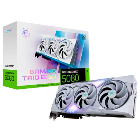 MSI GAMING GEFORCE RTX 5080 16G TRIO OC WHITE tarjeta gráfica NVIDIA 16 GB GDDR7