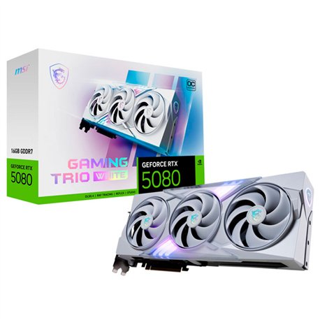 MSI GAMING GEFORCE RTX 5080 16G TRIO OC WHITE tarjeta gráfica NVIDIA 16 GB GDDR7