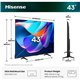 TV Hisense 43" QLED 4K UHD WiFi Smart TV Negro (43A6S)