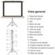 PANTALLA PROYECCION PHOENIX TRIPODE MANUAL 80 145X145
