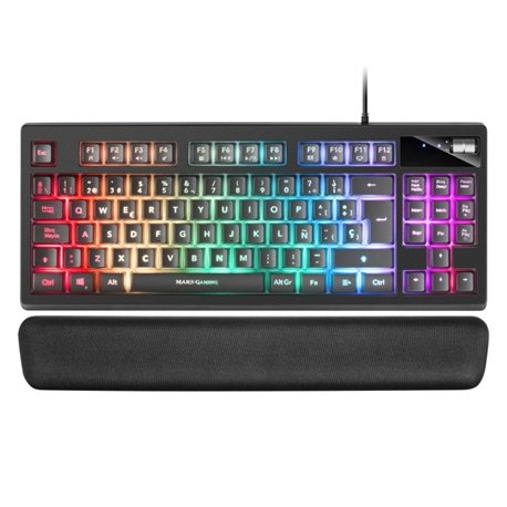 Teclado Mars Gaming TKL LED RGB USB Negro (MKAXES)