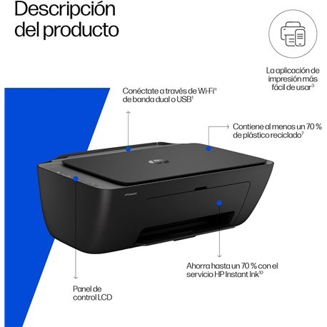 Multif HP Deskjet 2920 A4 Color USB 2.0 Negra (89F97B)