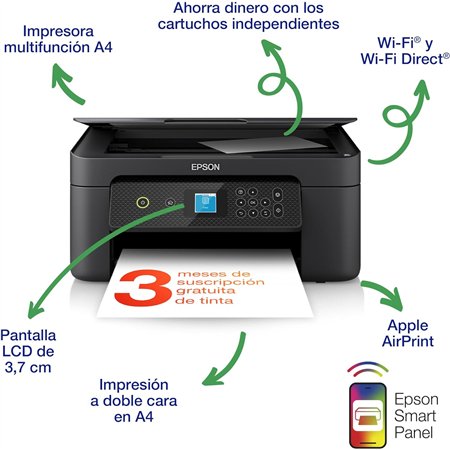Multif Epson XP-3200 A4 Color WiFi Negra (C11CK66403)
