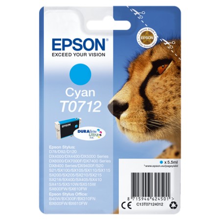 Tinta Epson T0712 Cian D78 DX4000/50 5000/50 600