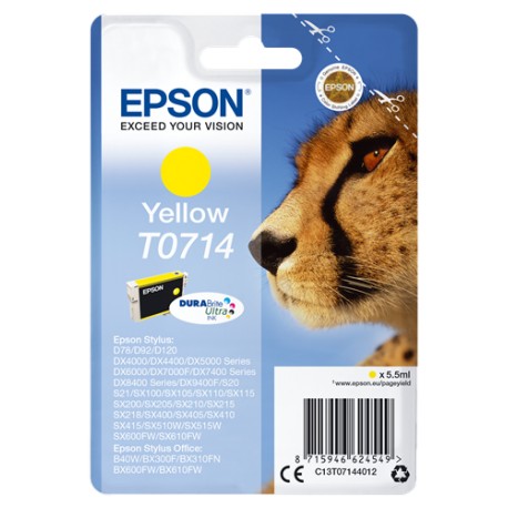 Tinta Epson T0714 Amarillo D78 DX4000/50 5000/50 6