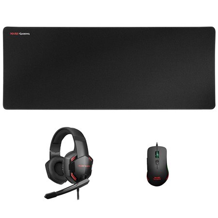 Pack Mars Gaming Ratón/Alfombrilla/Auriculares (MCPPRO)