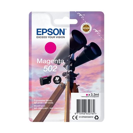 Tinta EPSON 502 Magenta Prismáticos (C13T02V34010)          