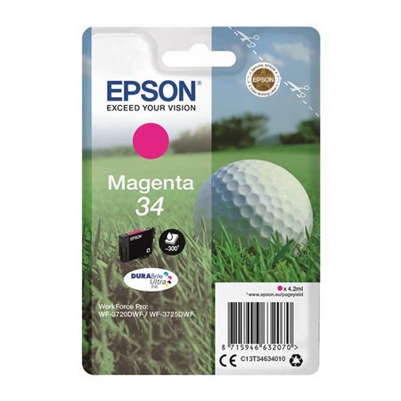 Tinta Epson 34 Magenta 4.2ml 300 páginas (C13T34634010)
