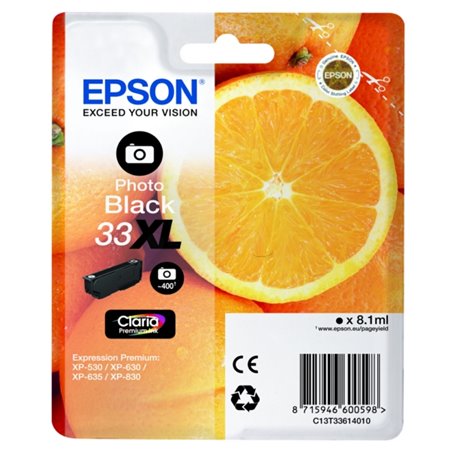 Tinta EPSON Negro Photo 33XL Naranja T3361                  