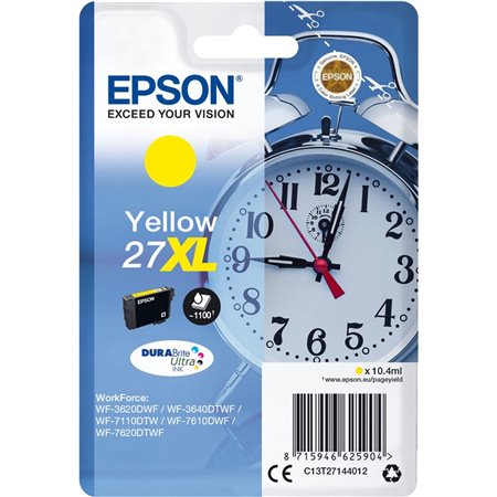 Tinta EPSON Amarillo 27XL 1100pag Despertador T2714         