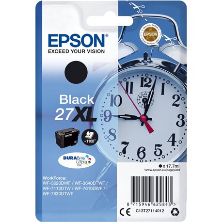 Tinta EPSON Negro 27XL 17.7ml Despertador T2711             