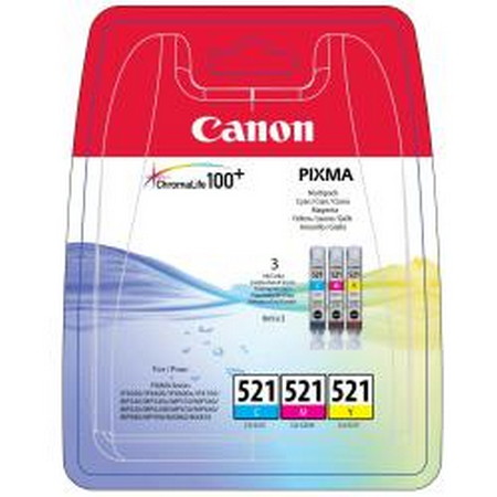 Tinta Canon CLI-521C/M/Y Pack Tricolor (2934B010)