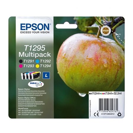 Tinta EPSON Pack Color RAINBOW Manzana T1295                