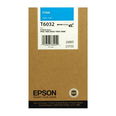 Tinta EPSON Cian 220ml T6032                                