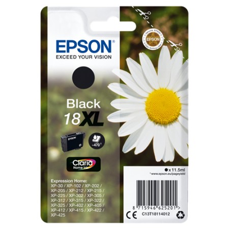 Tinta Epson T1811 Negro 470p XP30/102/202/205/302/305